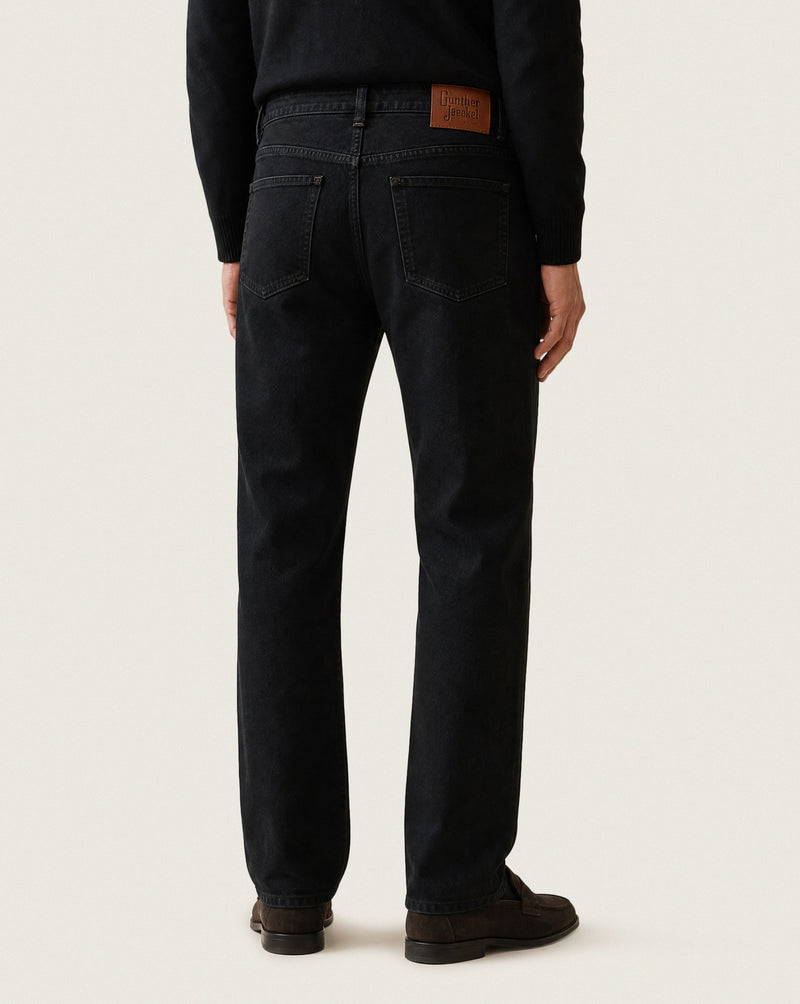 Straight Leg Denim Trousers
