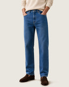 Straight Leg Denim Trousers