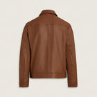 Lambskin leather jacket with collar