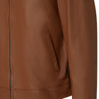 Lambskin leather jacket with collar