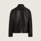 Lambskin leather jacket with collar