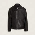 Lambskin leather jacket with collar