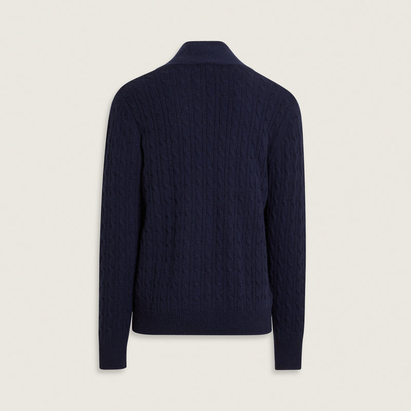 Cable-Knit Merino Wool Cardigan