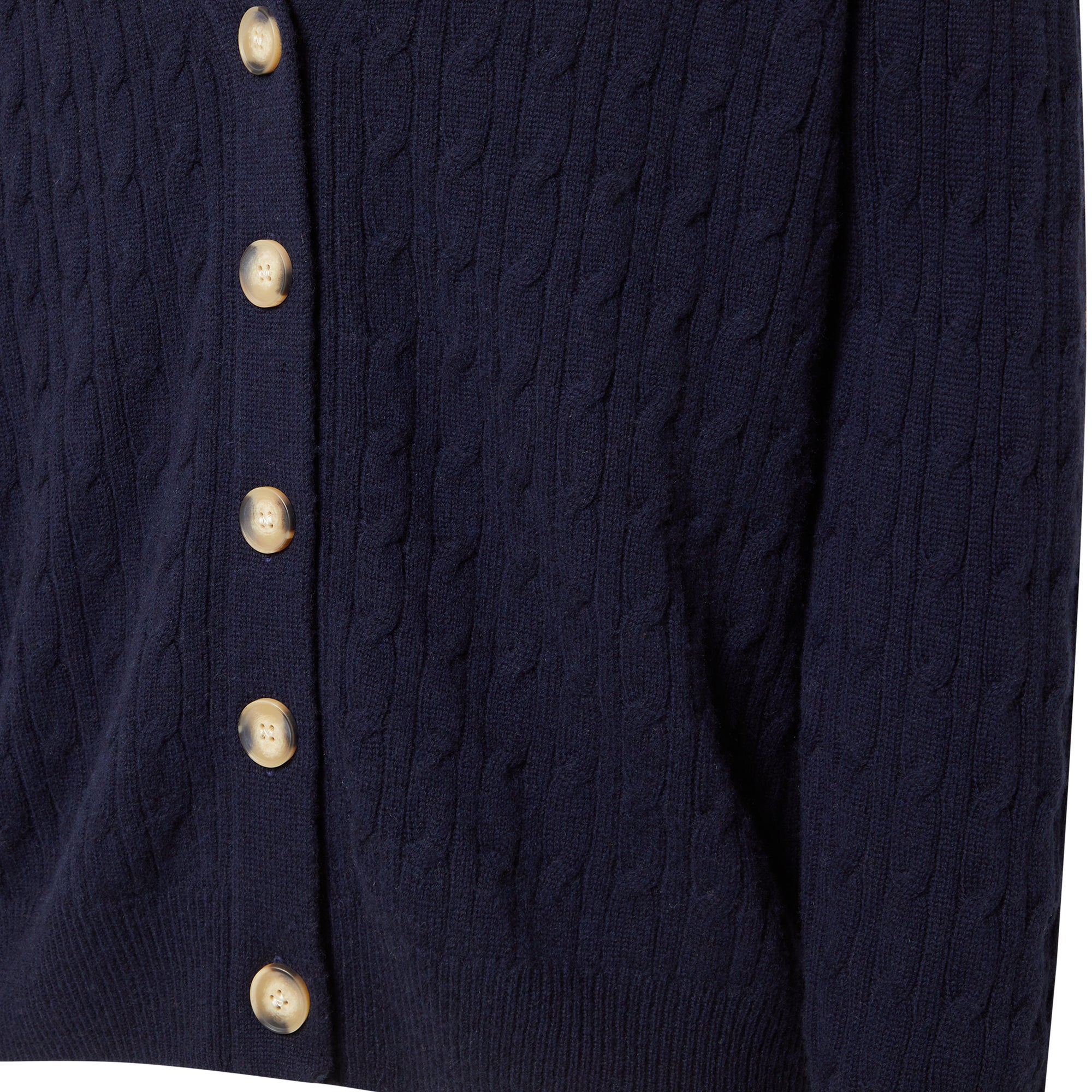 Cable-Knit Merino Wool Cardigan