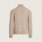 Cable-Knit Merino Wool Quarter Zip