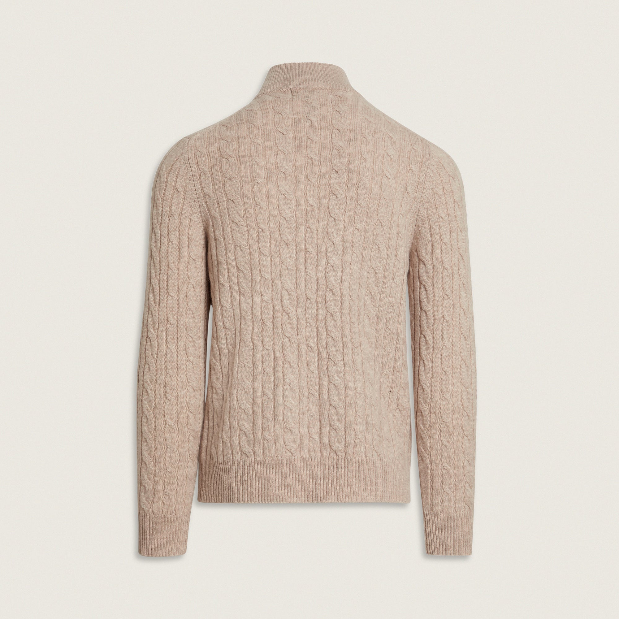 Cable-Knit Merino Wool Quarter Zip
