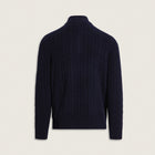 Cable-Knit Merino Wool Quarter Zip