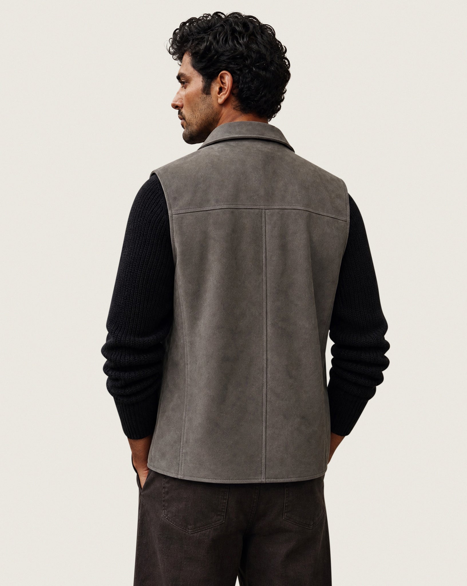 Suede Down Gilet