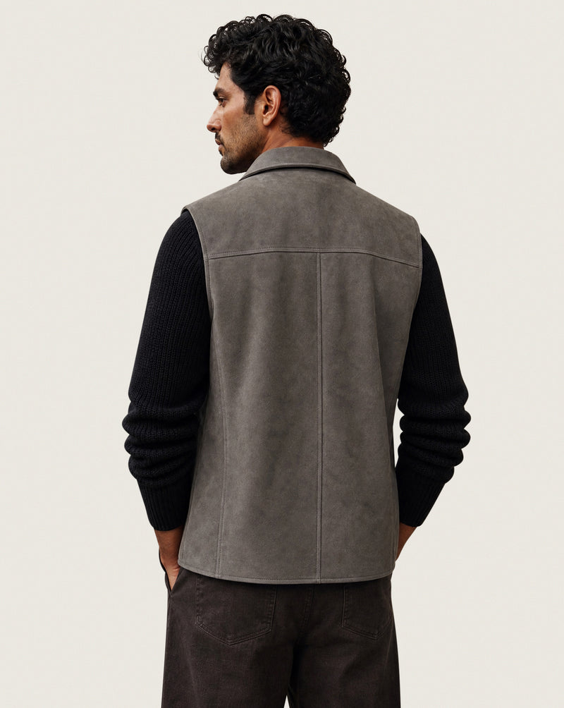 Suede Down Gilet