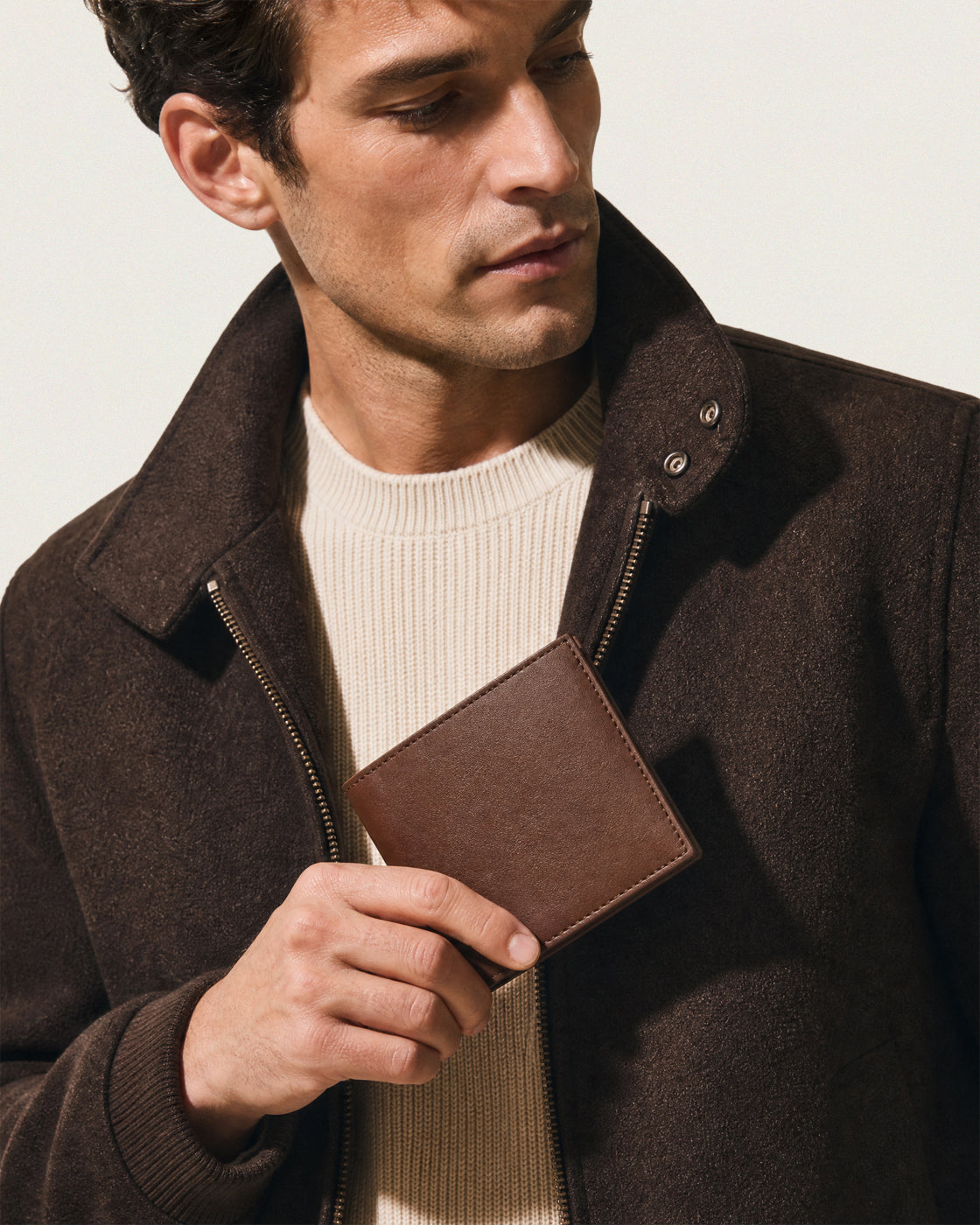 Calfskin bifold wallet
