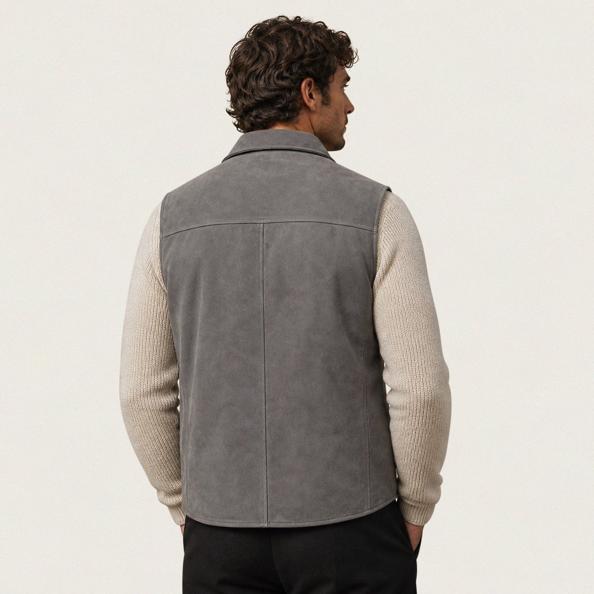 Suede Down Gilet