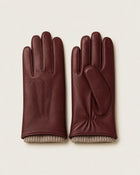 Leather gloves with cashmere lining