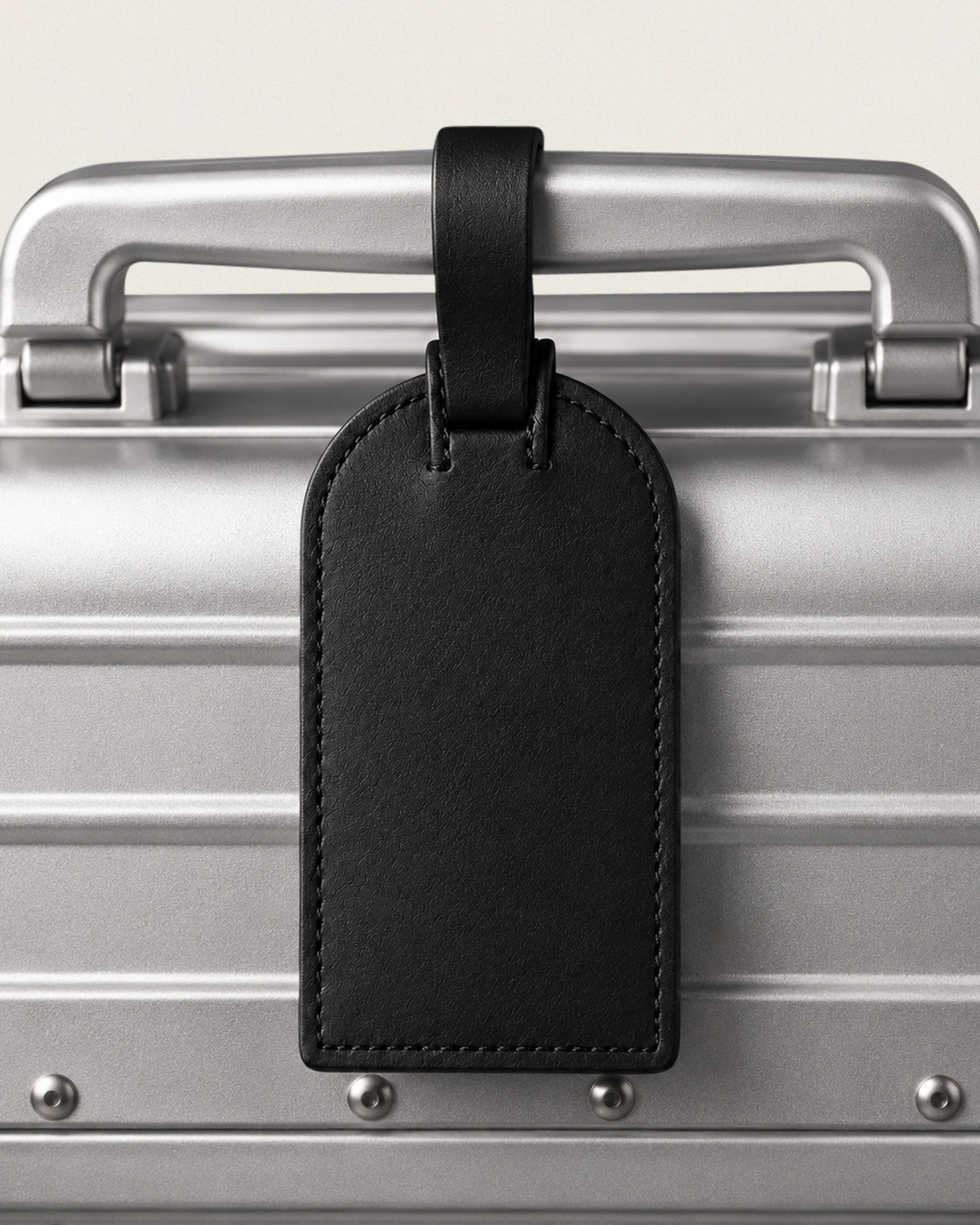 Leather luggage tag