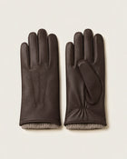 Leather gloves with cashmere lining