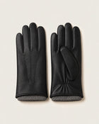 Leather gloves with cashmere lining