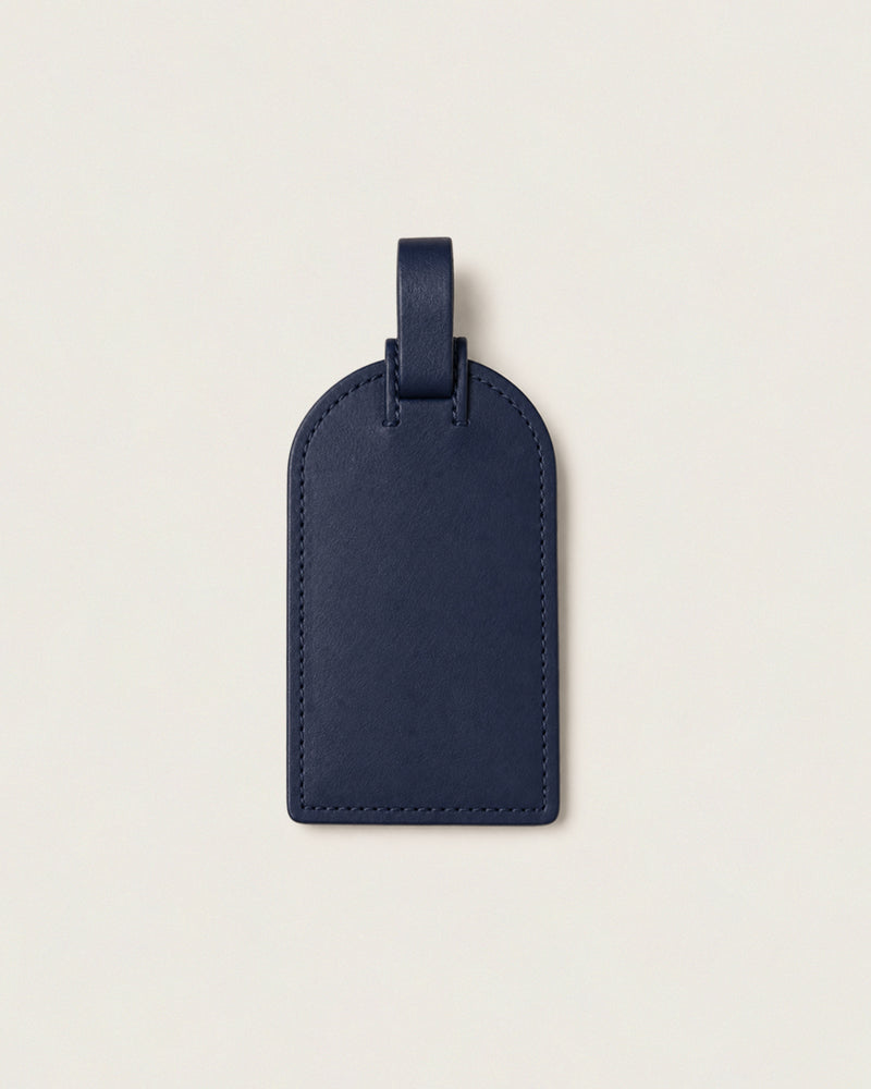 Leather luggage tag
