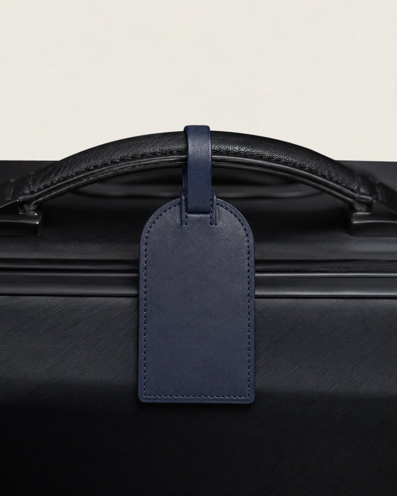Leather luggage tag