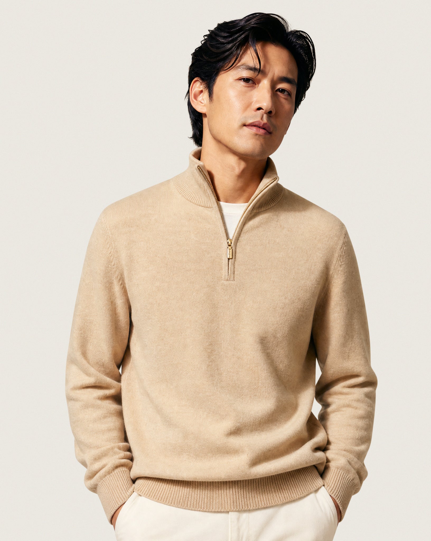 Cashmere Quarter Zip