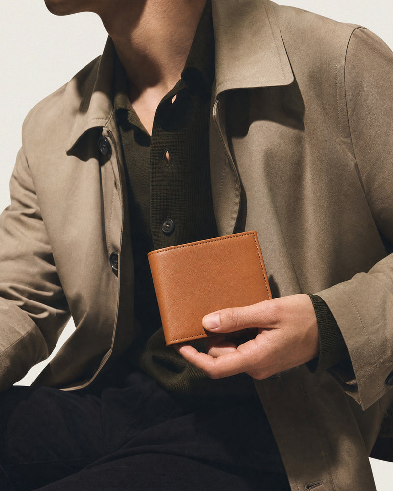 Calfskin bifold wallet